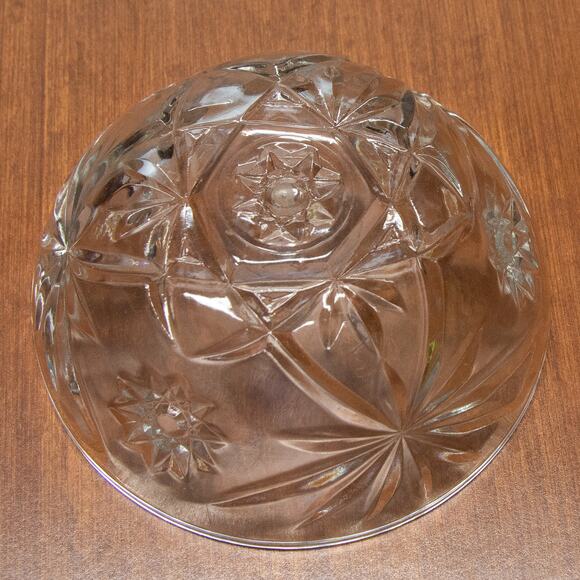 Small Dish Vintage ANCOR HOCKING Star of David Prescut Glass Candy Dish Dip Bowl - Picture 4 of 4